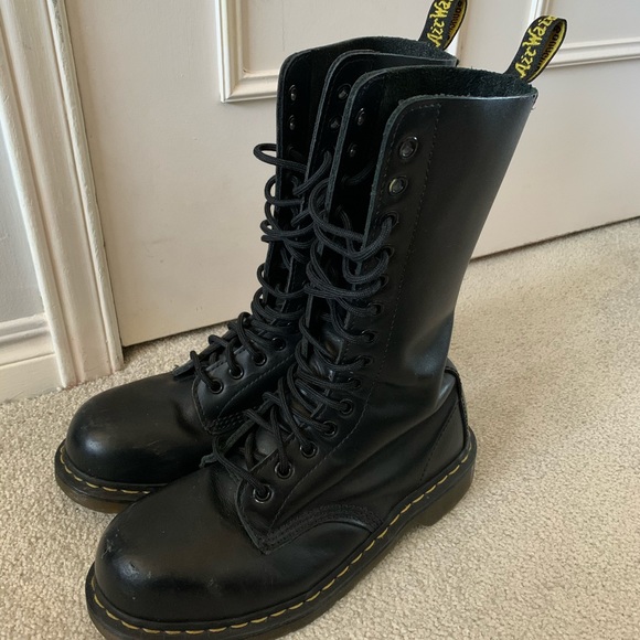Tall Black Steel Toe Dr.Martens